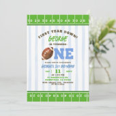 ボーイファースト年Touchダウンサッカーファースト誕生日 招待状 (スタンド正面)