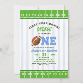 ボーイファースト年Touchダウンサッカーファースト誕生日 招待状