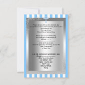 ボーイファースト聖体拝領シルバーブルーストライプ 招待状 (裏面)