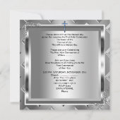 ボーイファースト聖体拝領シルバーブ王室のルー6 招待状 (裏面)