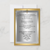 ボーイファースト聖体拝領シルバー金ゴールドクロス 招待状 (裏面)