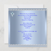 ボーイファースト聖体聖体ホワイトレースブルーパール2 招待状 (裏面)