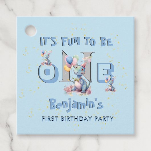 ボーイファースト誕生日おもしろいワンダリストランチョン フェイバータグ (正面)