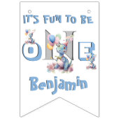 ボーイファースト誕生日おもしろいワンディオナンス バンティングフラッグ (第1の旗)