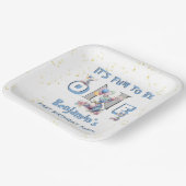 ボーイファースト誕生日おもしろいワン恐竜 ペーパープレート (傾斜あり)