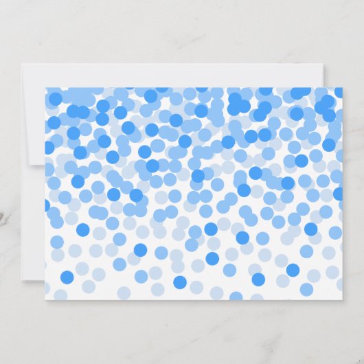 ボーイファースト誕生日の黒板紙吹雪写真 招待状 (裏面)