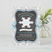 ボーイファースト誕生日ウィンターワンダーランド招待状 招待状 (スタンド正面)