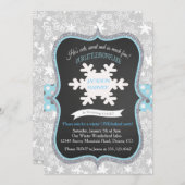 ボーイファースト誕生日ウィンターワンダーランド招待状 招待状 (正面/裏面)