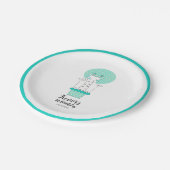 ボーイファースト誕生日キリン紙プレート ペーパープレート (アングル)