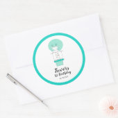 ボーイファースト誕生日キリン ラウンドシール (封筒)