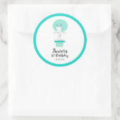 ボーイファースト誕生日キリン ラウンドシール (バッグ)