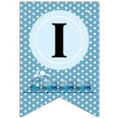 ボーイファースト誕生日ブルートレイン バンティングフラッグ (第2の旗)