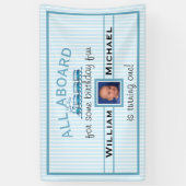 ボーイファースト誕生日ブルートレイン 横断幕 (縦)