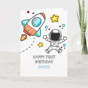 ボーイファースト誕生日宇宙飛行士宇宙ロケット カード