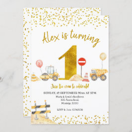 ボーイファースト誕生日建築誕生日 招待状