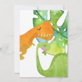 ボーイファースト誕生日恐竜1歳のパーティー 招待状 (裏面)