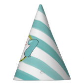 ボーイファースト誕生日気球をテーマにした水彩 パーティーハット (右)