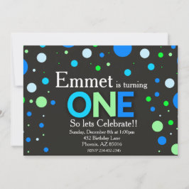 ボーイファースト青緑の黒板 招待状