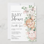 ボーイファームのベビーシャワー 招待状 (正面)