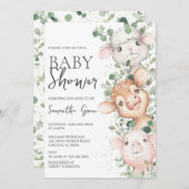 ボーイファームのベビーシャワー 招待状 (正面/裏面)