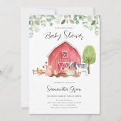 ボーイファームのベビーシャワー 招待状 (正面)