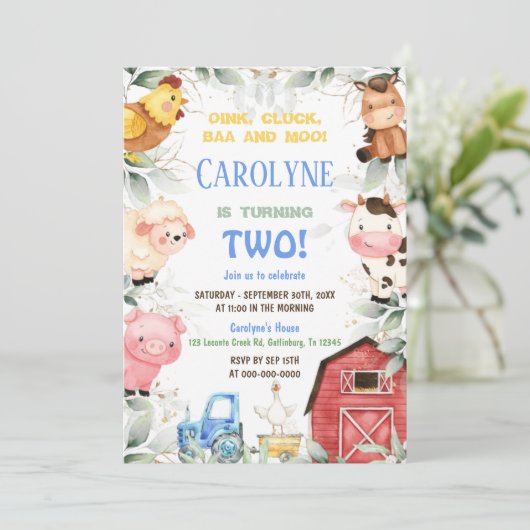 ボーイファームの誕生日の招待 招待状 (スタンド正面)