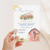 ボーイファームアニマルズベビーシャワー招待状 招待状