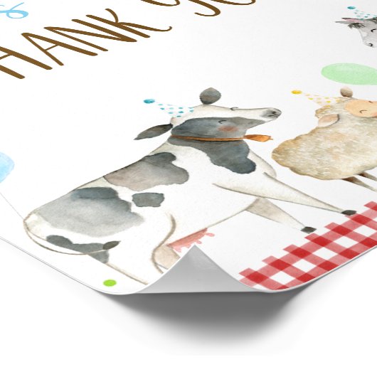 ボーイファームカード&ギフト誕生日標識 ポスター (角)