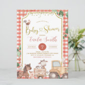 ボーイファームベビーシャワー招待状 招待状 (スタンド正面)