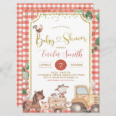 ボーイファームベビーシャワー招待状 招待状 (正面/裏面)