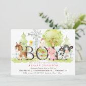 ボーイファームベビーシャワー招待状 招待状 (スタンド正面)
