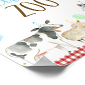ボーイファームペッティング動物園誕生日標識 ポスター (角)