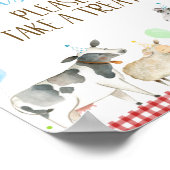 ボーイファームワンズスウィート誕生日トリートサイン ポスター (角)