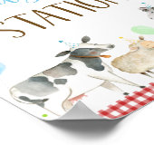 ボーイファーム放牧ステーション誕生日サイン ポスター (角)