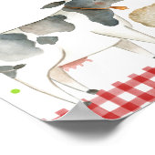 ボーイファーム納屋周囲の庭誕生日歓迎 ポスター (角)