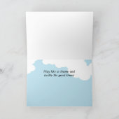 ボーイフットボールのキャンプスティック考えるフィギュアのユー カード (内部)