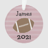 ボーイフットボール年レビューオーナメント オーナメント (正面)