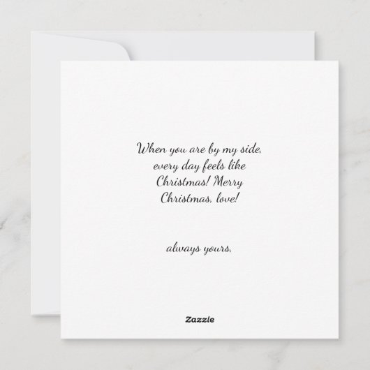 ボーイフモダンレンミニマルドクリスマスツリーホリデーカ シーズンカード (裏面)