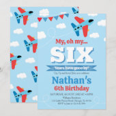 ボーイフライト誕生日 招待状 (正面/裏面)