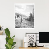 ボーイフライフィッシング。 ポスター (ホームオフィス)