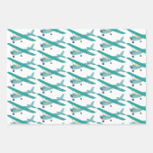 ボーイフラワーベイビーシャワーかわいい男の子 ラッピングペーパーシート (正面2)