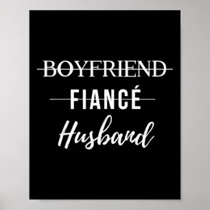ボーイフレンドおもしろいフィアンス結婚夫の新郎のみ ポスター