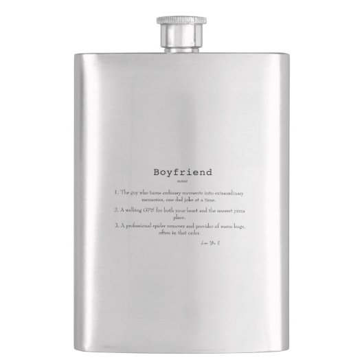 ボーイフレンドおもしろい定義フラスコ フラスク (正面)