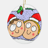 ボーイフレンドおよびガールフレンドのオーナメント セラミックオーナメント (左)