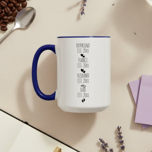 ボーイフレンドからパパまでのマイルスカスタムト年 コーヒーマグカップ