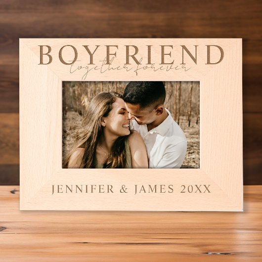 ボーイフレンドが永遠に撮影 レーザー彫刻フレーム