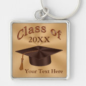 ボーイフレンドに個人設定の大学卒業プレゼント キーホルダー (正面)