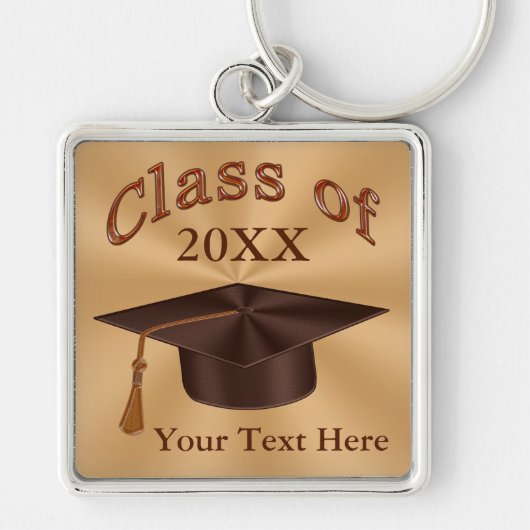 ボーイフレンドに個人設定の大学卒業プレゼント キーホルダー (正面)