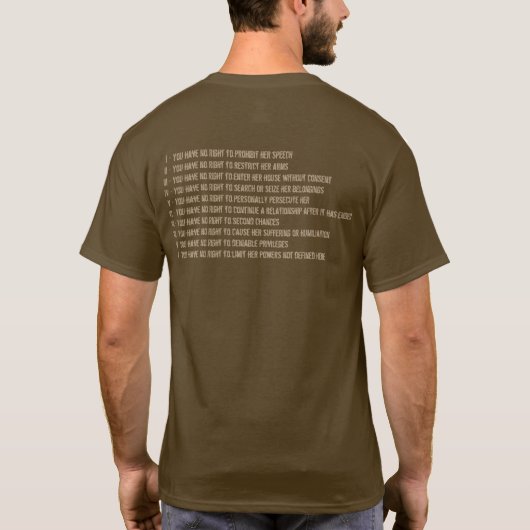 ボーイフレンドに権利がありません Tシャツ (裏面)
