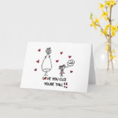 ボーイフレンドのためのかわいい愛挨拶状 カード (黄色い花)